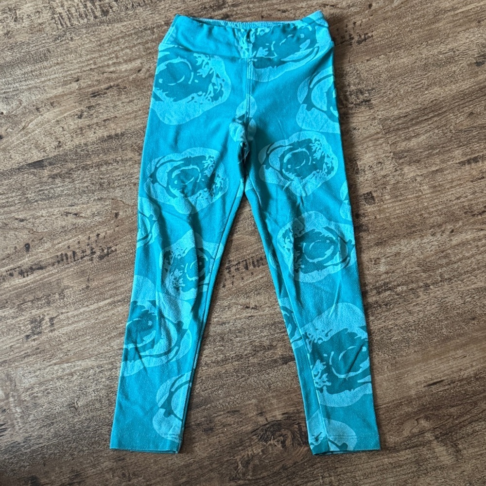 LuLaRoe Kids Leggings in Teal Floral